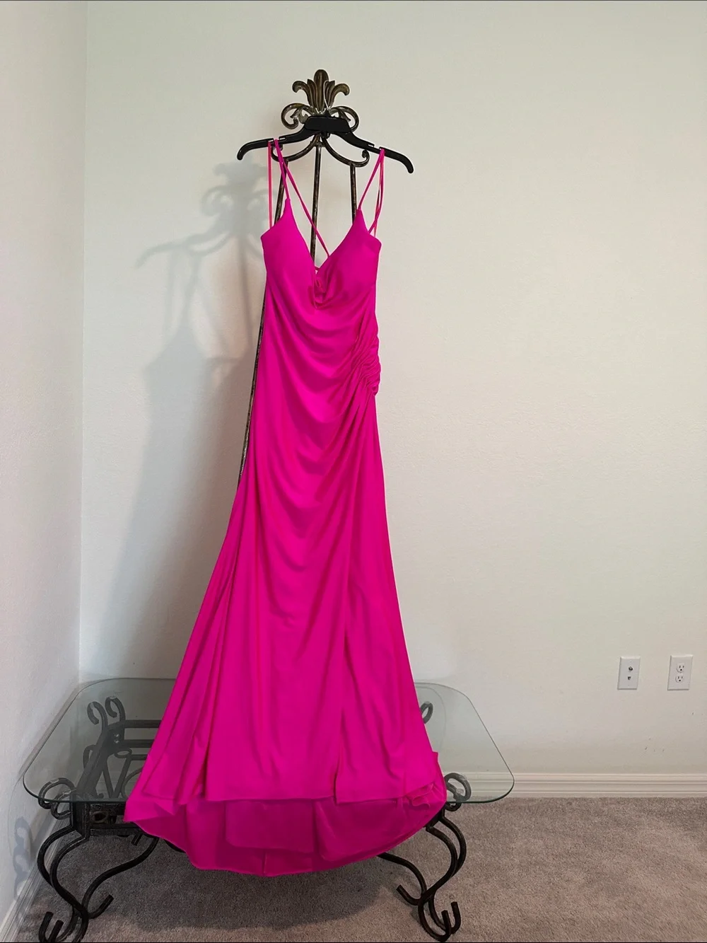 GB girls Fuchsia Spaghetti-Strap Maxi Dress